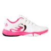 BULLPADEL Flow Hybrid Fly 21 Padel Shoe Women - White, Pink -Padel Pro Shop 00001000 0 1 2