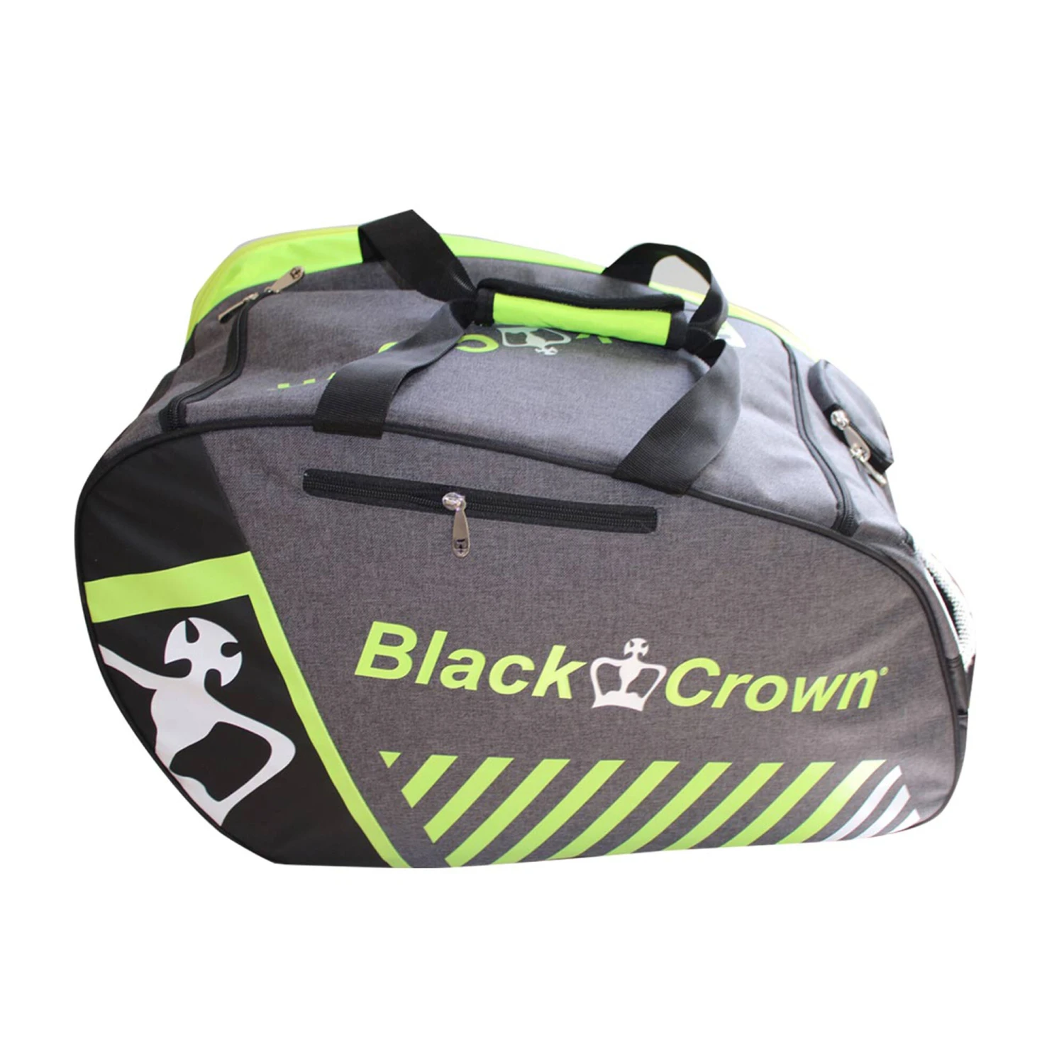 BLACK CROWN Work Padel Racket Bag - Grey, Lime 3 BLACK CROWN Work Padel Racket Bag - Grey, Lime