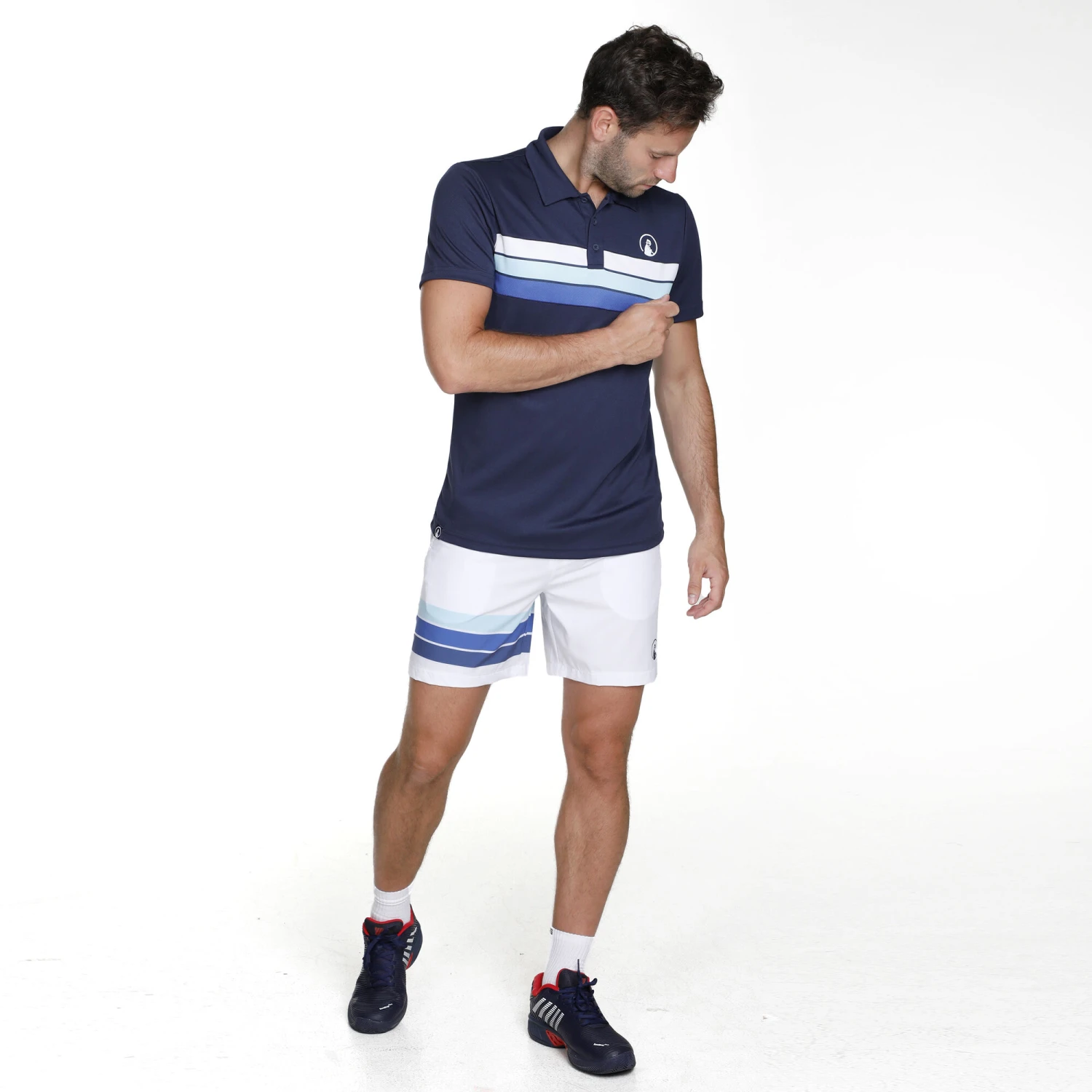 Ocean Block Stripe Smash Shorts Men - White, Blue 5 Ocean Block Stripe Smash Shorts Men - White, Blue - Image 3