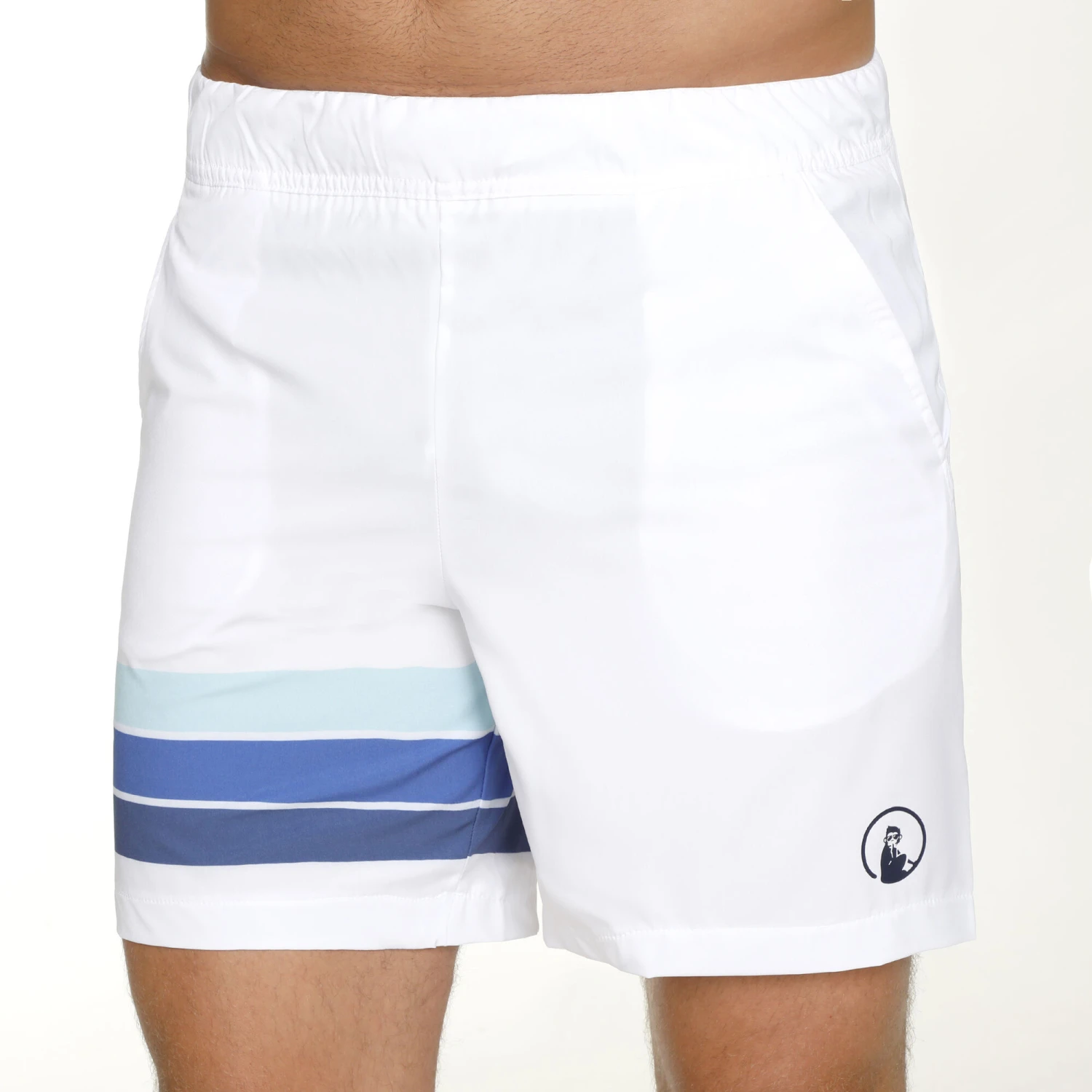 Ocean Block Stripe Smash Shorts Men - White, Blue 7 Ocean Block Stripe Smash Shorts Men - White, Blue - Image 5