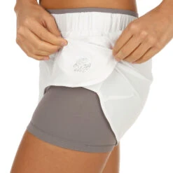 BIDI BADU Nica Tech 2 In 1 Shorts Women - White, Grey -Padel Pro Shop 00229000 21