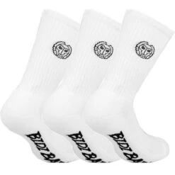 BIDI BADU Magu Crew Tech Tennis Socks 3 Pack - White, Black -Padel Pro Shop 00259000 0 2