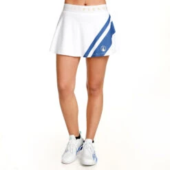 Retro Stripe Bounce Skirt Women - White, Blue -Padel Pro Shop 00271000 0 5