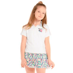 Flower Frenzy Polo Girls - White, Multicoloured 11 Flower Frenzy Polo Girls - White, Multicoloured -Padel Pro Shop 01329000 13