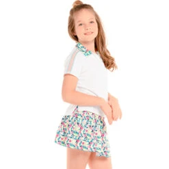 Flower Frenzy Polo Girls - White, Multicoloured 12 Flower Frenzy Polo Girls - White, Multicoloured -Padel Pro Shop 01329000 14