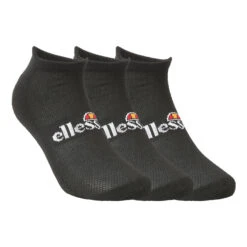Ellesse Dabba Trainer Liner Sports Socks 3 Pack - Black, White