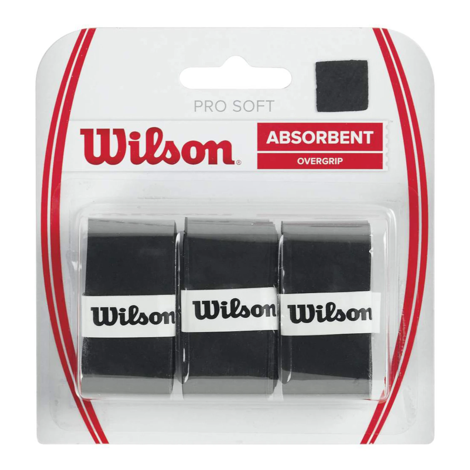 Wilson Soft Overgrip 3 Pack - Black 3 Wilson Soft Overgrip 3 Pack - Black