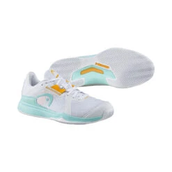 Head Sprint Team 3.5 Clay Court Shoe Women - White, Blue -Padel Pro Shop 01858000 0 8