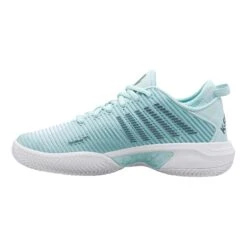 K-Swiss Hypercourt Supreme Clay Court Shoe Women - Light Blue, White -Padel Pro Shop 02075000 0 3