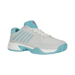K-Swiss Hypercourt Express 2 All Court Shoe Women - White, Light Blue -Padel Pro Shop 02197000 000
