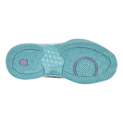 K-Swiss Hypercourt Express 2 All Court Shoe Women - White, Light Blue -Padel Pro Shop 02197000 0 5