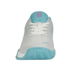 K-Swiss Hypercourt Express 2 All Court Shoe Women - White, Light Blue -Padel Pro Shop 02197000 0 7