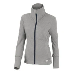 Wilson Rush Knit Training Jacket Women - Grey -Padel Pro Shop 03991000 12