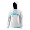 Wilson Chi Script Po Slimfit Hoody Men - White, Turquoise 1 Wilson Chi Script Po Slimfit Hoody Men - White, Turquoise -Padel Pro Shop 05033000 000