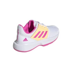 ADIDAS CourtJam Xj All Court Shoe Kids - White, Pink -Padel Pro Shop 05033000 0 2 1