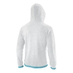 Wilson Chi Script Po Slimfit Hoody Men - White, Turquoise -Padel Pro Shop 05033000 0 2