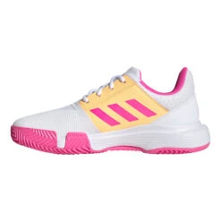 ADIDAS CourtJam Xj All Court Shoe Kids - White, Pink -Padel Pro Shop 05033000 0 3
