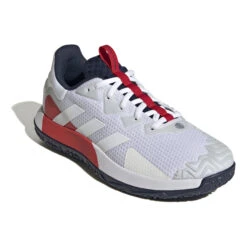 ADIDAS Sole Match Control OC Padel Shoe Men - White, Dark Red -Padel Pro Shop 05482000 000