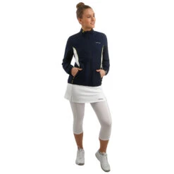 Head Club Training Jacket Women - Dark Blue, Lemon -Padel Pro Shop 06514000 24