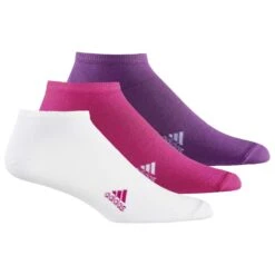ADIDAS Liner Plain Pack Tennis Socks 3 Pack - Violet, Pink -Padel Pro Shop 06777000 12