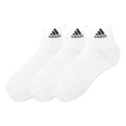 ADIDAS Performance Ankle Thin Sports Socks 3 Pack - White, Black -Padel Pro Shop 08096000 40