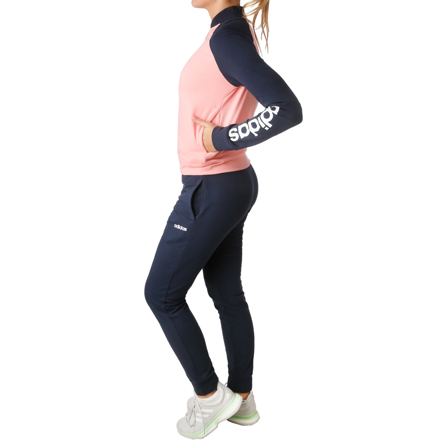 ADIDAS New Cotton Marker Tracksuit Women - Pink, Dark Blue 6 ADIDAS New Cotton Marker Tracksuit Women - Pink, Dark Blue - Image 4