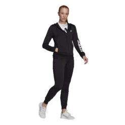 ADIDAS Linear French Terry Tracksuit Women - Black, White -Padel Pro Shop 15533000 13