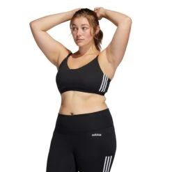 ADIDAS AM 3-Stripes Plus Sports Bras Women - Black -Padel Pro Shop 16163000 11