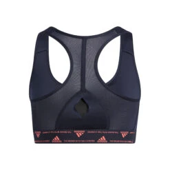 ADIDAS 3 Stripes Mid Stripes Brushed Sports Bras Women - Dark Blue, Pink -Padel Pro Shop 16635000 0 2