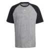 ADIDAS Melange T-Shirt Men - Lightgrey, Black
