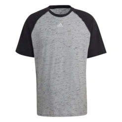 ADIDAS Melange T-Shirt Men - Lightgrey, Black