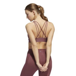 ADIDAS Velcro Studio Mid Stripes Sports Bras Women - Red 14 ADIDAS Velcro Studio Mid Stripes Sports Bras Women - Red -Padel Pro Shop 17099000 14