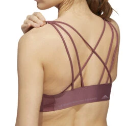 ADIDAS Velcro Studio Mid Stripes Sports Bras Women - Red 19 ADIDAS Velcro Studio Mid Stripes Sports Bras Women - Red -Padel Pro Shop 17099000 19