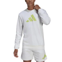 ADIDAS Future Icon 3BAR Crew Sweatshirt Men - White, Green -Padel Pro Shop 17177000 13