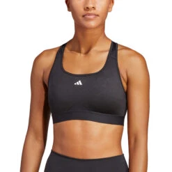 ADIDAS Training PowerReact Training Medium-Support Bra Sports Bras Women - Black -Padel Pro Shop 17854000 13