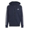 ADIDAS Essentials French Terry 3-Stripes Full-Zip Hoodie Men - Dark Blue, White -Padel Pro Shop 17880000 000