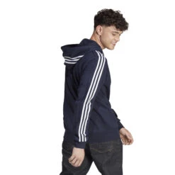 ADIDAS Essentials French Terry 3-Stripes Full-Zip Hoodie Men - Dark Blue, White -Padel Pro Shop 17880000 14