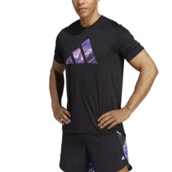 ADIDAS Designed For Movement HIIT Training T-Shirt Men - Black, Violet -Padel Pro Shop 18020000 13
