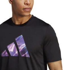 ADIDAS Designed For Movement HIIT Training T-Shirt Men - Black, Violet -Padel Pro Shop 18020000 19