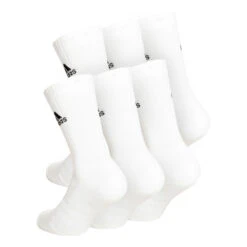 ADIDAS Crew Sportswear Ankle Sports Socks - White, Black -Padel Pro Shop 18126000 0 2