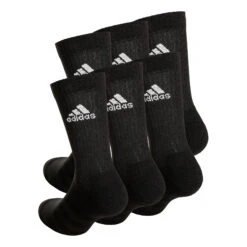 ADIDAS Crew Sportswear Ankle Sports Socks - Black, White -Padel Pro Shop 18129000 0 2