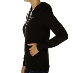 Nike Club Swoosh Full-Zip Training Jacket Women - Black, White -Padel Pro Shop 43120000 0 4