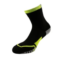 Nike Grip Elite Crew Tennis Socks - Black, Neon Yellow