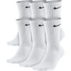 Nike Performance Cushioned Crew Sports Socks 6 Pack - White, Black -Padel Pro Shop 45777000 000