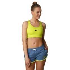 Nike Pro Classic Swoosh Sports Bras Women - Lemon, Black -Padel Pro Shop 49159000 24