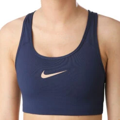Nike Pro Classic Swoosh Sports Bras Women - Dark Blue, Apricot