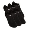 Nike Everyday Lightweight Tennis Socks 6 Pack - Black, White -Padel Pro Shop 49423000 000
