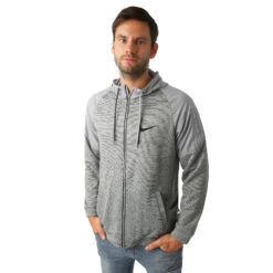 Nike Dri-Fit Fleece Full-Zip Training Jacket Men - Lightgrey, Grey -Padel Pro Shop 49655000 24