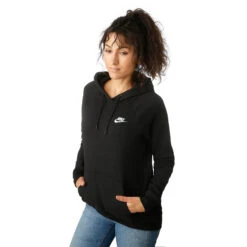 Nike Sportswear Essential Hoody Women - Black, White -Padel Pro Shop 49925000 24