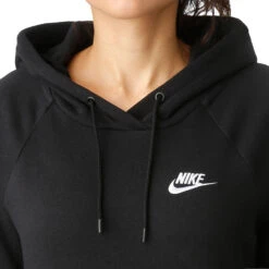 Nike Sportswear Essential Hoody Women - Black, White -Padel Pro Shop 49925000 32